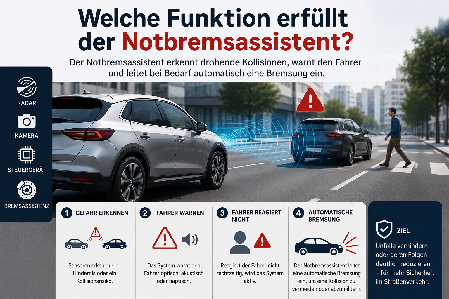welche funktion erfüllt der notbremsassistent