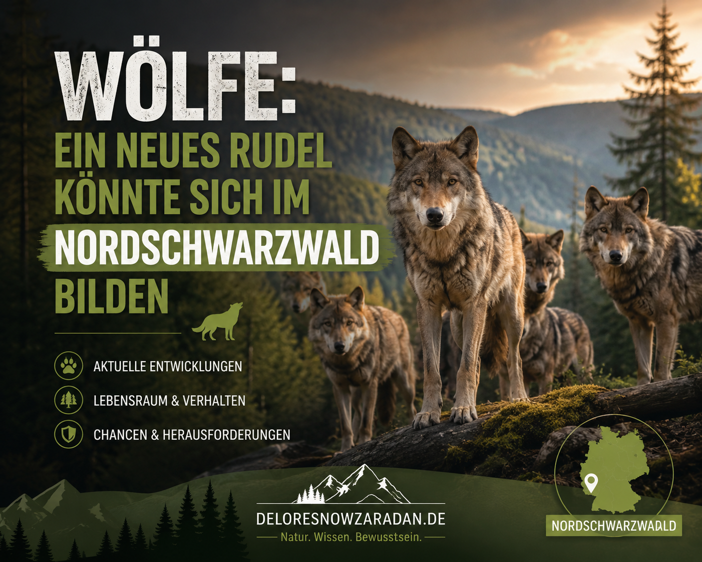 wölfe: ein neues rudel könnte sich im nordschwarzwald bilden